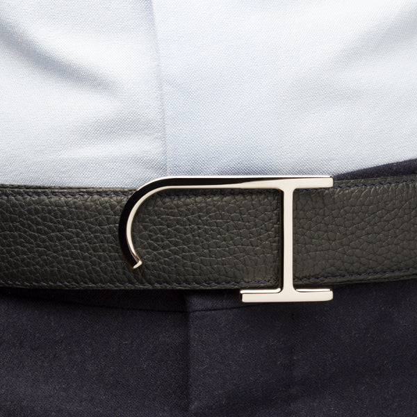 Buckle JH palladium, worn on a belt
