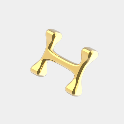 H-OS gold cufflink