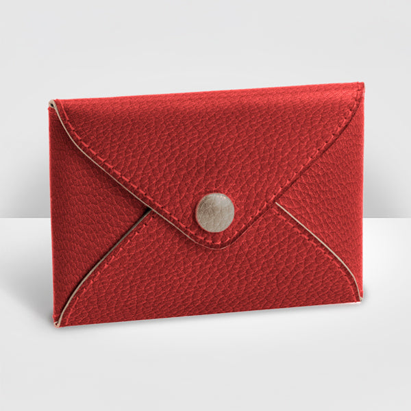Hibiscus & sand leather envelope