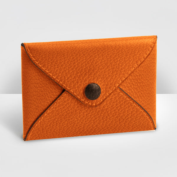 Orange & Ebony leather envelope