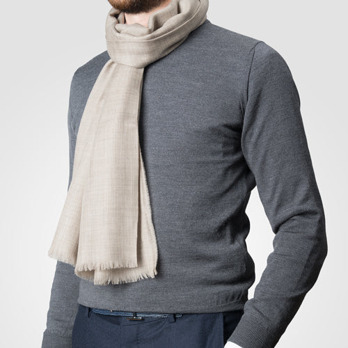 Worn natural breeze scarf